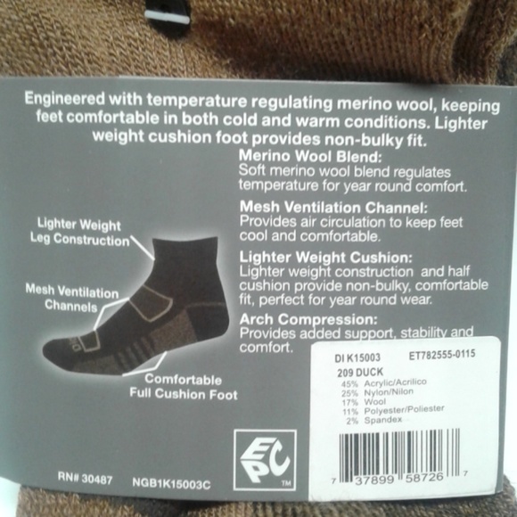 Dickies merino wool light weight quarter socks - Picture 5 of 6